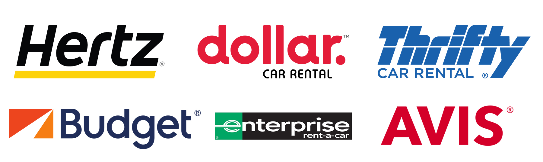 graphic listing car rental companies